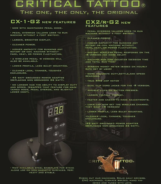 Critical Tattoo® CX1 Generation 2 Micro Power Supply