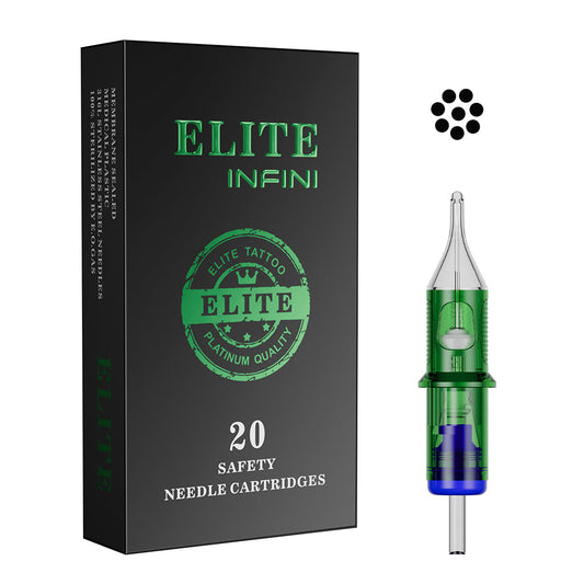 Elite Infini  Needles Cartridges - Box of 20 - Round Shaders