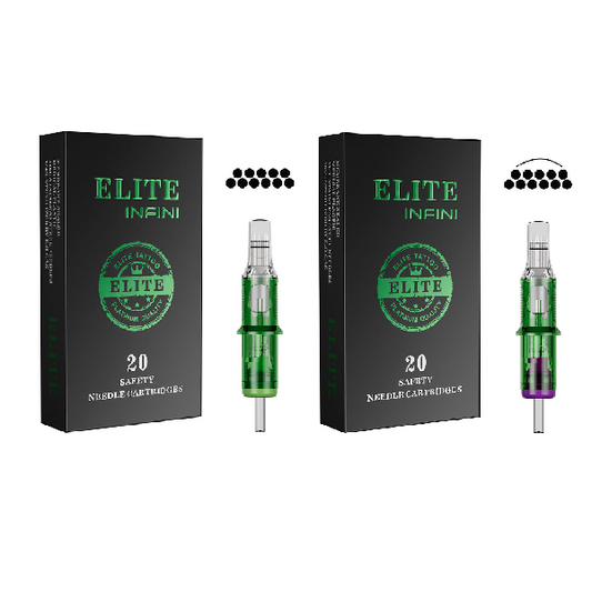 Elite Infini  Needle Cartridges-Box of 20-Magnums and Curved Magnums