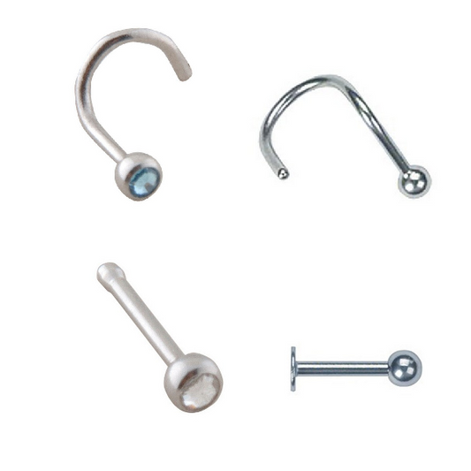 Surgical Stainless Steel - Labret Studs and Nostril Screws