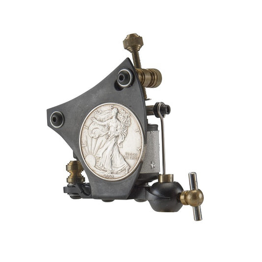 Mom's Silver Dollar Tattoo Machine