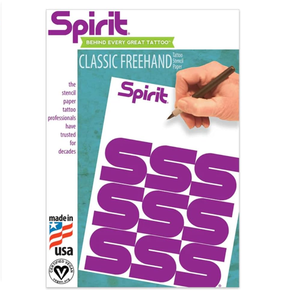 Spirit® Classic Thermal Tattoo Transfer Paper - Tattooing Stencil Paper, Proudly made in the USA